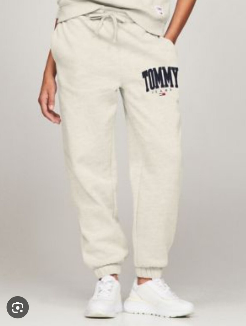 Tommy Hilfiger Embroidered Varsity Cream Jogger